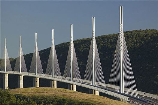 高架桥,米约大桥,跨越,峡谷,阿韦龙省,法国