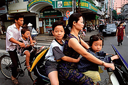 越南,胡志明市,摩托车,自行车,效率,运输