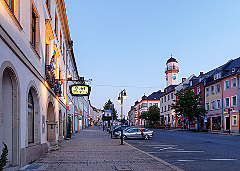 街道,市政厅,上弗兰科尼亚,弗兰克尼亚,巴伐利亚,德国,欧洲