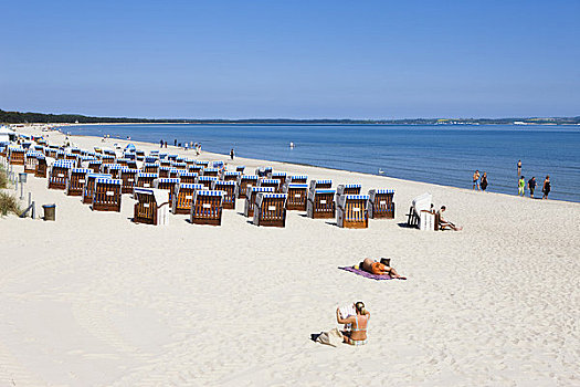海滩,吕根岛,梅克伦堡州,德国