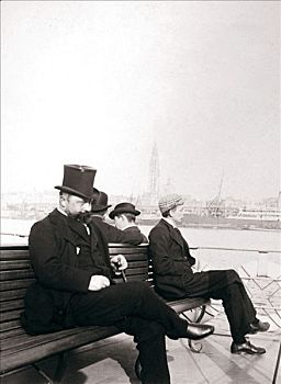 乘客,渡轮,鹿特丹,1898年,艺术家