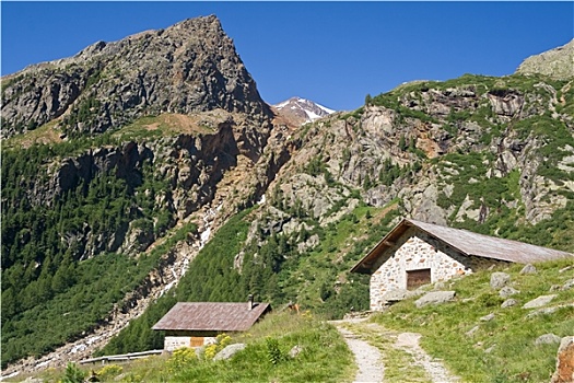 石头,房子,阿尔卑斯山