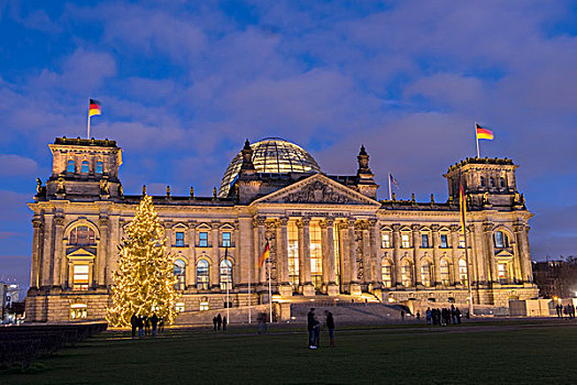 德国国会大厦,德国,议会,圣诞节
