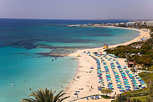 风景,沙,海滩,塞浦路斯,希腊,欧洲