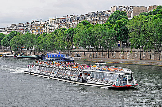 游船,泛舟,观光,旅游,赛纳河,河,巴黎,法国,欧洲