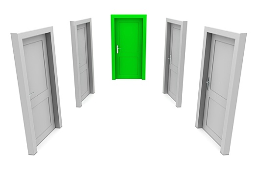 选择,绿色,门