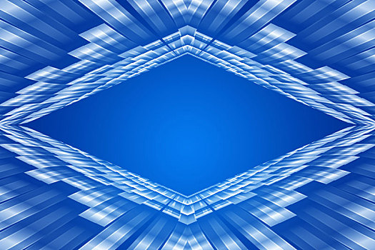 蓝色方块快速纵向延伸形成隧道空间感背景