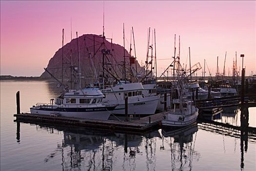 渔船,城市,摩洛湾,加利福尼亚,美国
