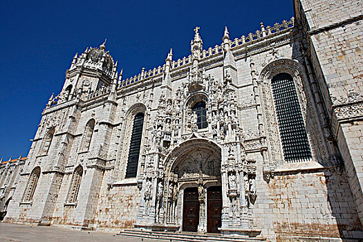 寺院,世界遗产,迟,哥特风格,曼奴埃尔式建筑风格,里斯本,葡萄牙,欧洲