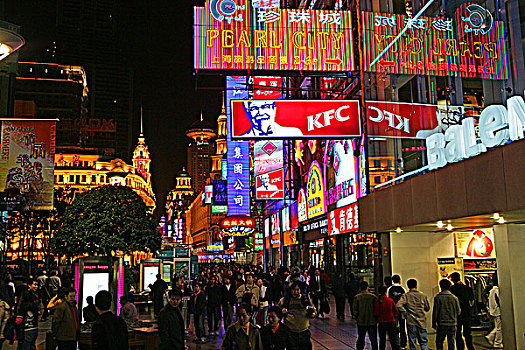 南京路,夜晚,上海