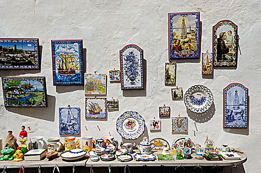陶瓷,盘子,奥比都斯,葡萄牙,南,欧洲