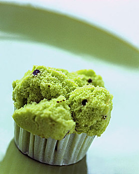 绿色,海绵,花色小蛋糕