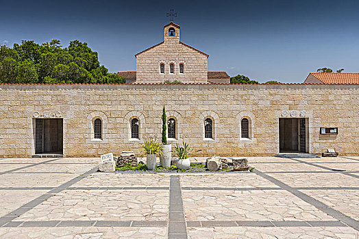 教堂,加利利海,以色列