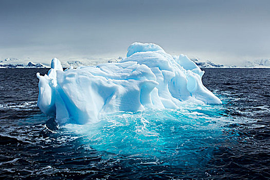 南极,融化,冰山,漂浮,南极半岛,靠近,岛屿