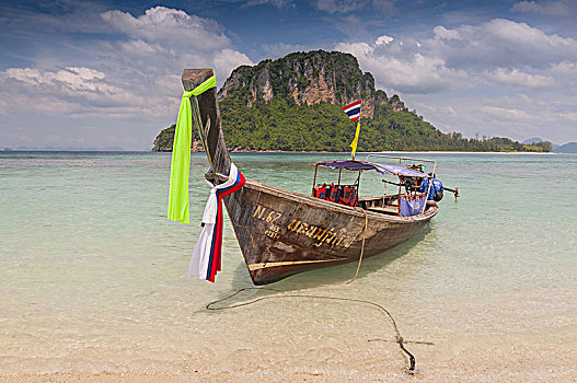 旅游,长尾船,皮皮岛,南,泰国,亚洲