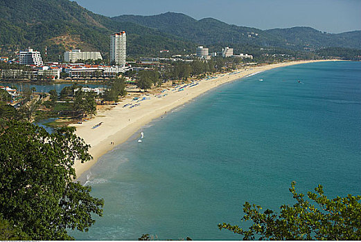 俯视,卡隆海滩,普吉岛,泰国
