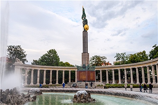 旅游,靠近,苏联,战争纪念碑,维也纳