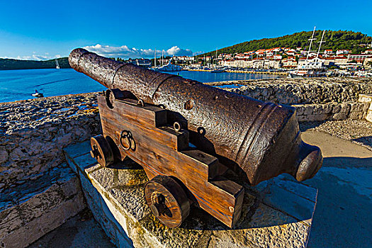 大炮,水岸,达尔马提亚,克罗地亚