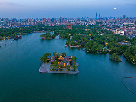 济南大明湖全景图片图片
