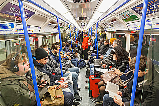 英格兰,伦敦,地铁,乘客