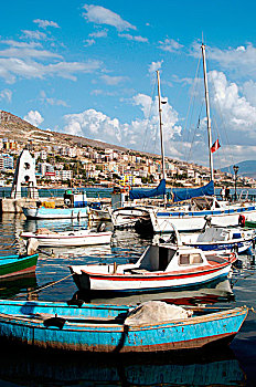 码头,渔港,阿尔巴尼亚