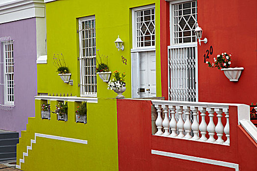 彩色,房子,开普敦,南非