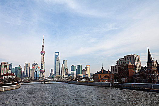 上海苏州河沿岸的,外滩源,新景观