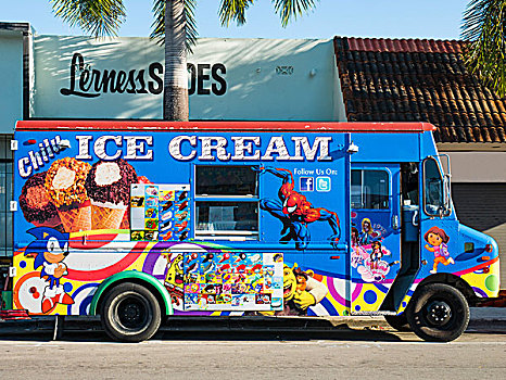 冰淇淋,销售,迈阿密,佛罗里达,美国