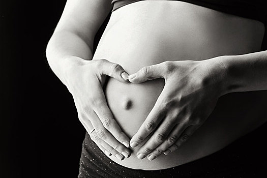 女性,怀孕,腹部