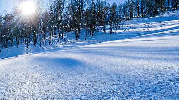 新疆喀纳斯禾木美丽峰雪景