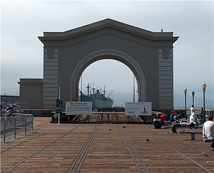 码头,渡轮,拱形,旧金山