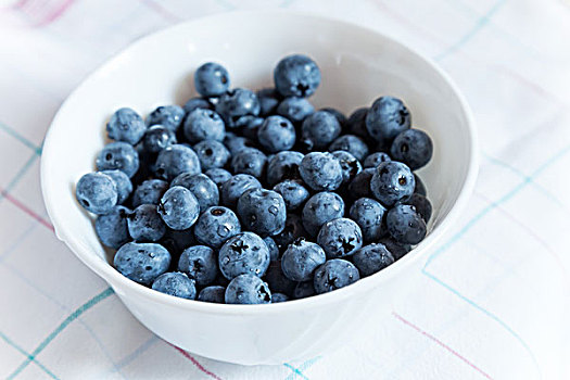 蓝莓,白色,碗,桌子