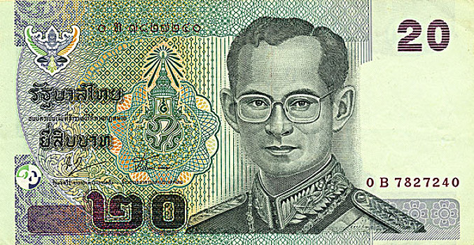 历史,货币,泰铢,国王,阿南达,罗摩,2003年,泰国,亚洲