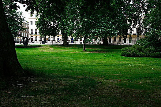 雕塑,花园,菲茨罗伊,广场,伦敦,英格兰