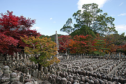石头,塔,庙宇,京都,日本