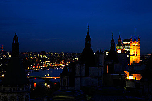 屋顶,白厅,议会大厦,威斯敏斯特,伦敦,英国