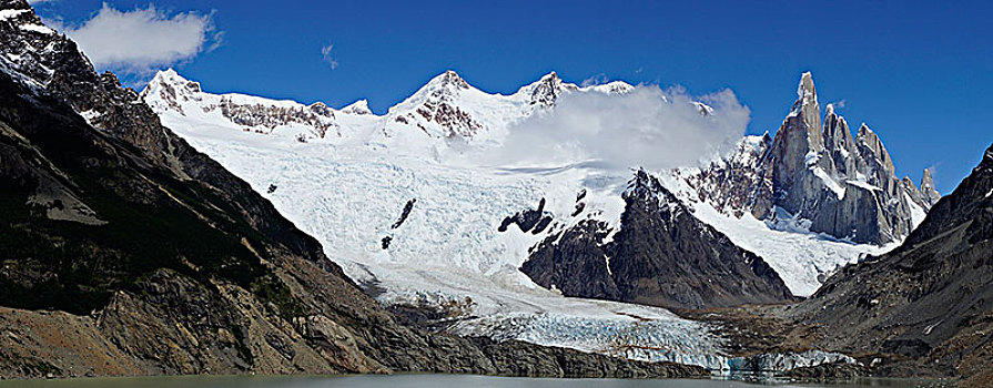 积雪,山脉,冰河,洛斯格拉希亚雷斯国家公园,圣克鲁斯省,巴塔哥尼亚,阿根廷,南美