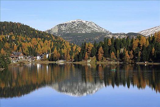 湖,阿尔卑斯山,奥地利,欧洲