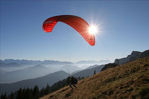 滑翔伞,巴伐利亚,区域,德国
