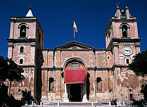 哥伦比亚大教堂,瓦莱塔市,世界遗产,马耳他,欧洲