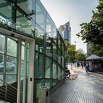 现代,玻璃,建筑,圣地亚哥,城市,区域,智利