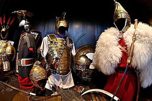 盔甲,手臂,罗马,角斗士,勇士,特别,展示,罗马角斗场,区域,意大利,欧洲