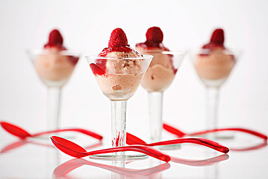 果汁冰糕,树莓酱,树莓