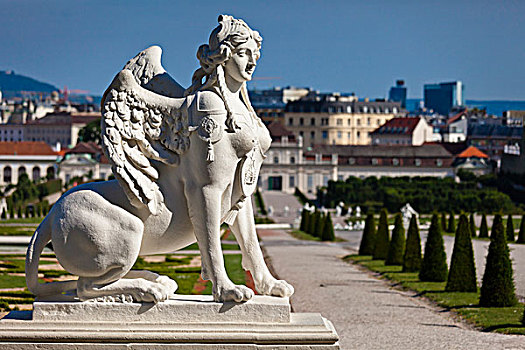 狮身人面像,美景宫,维也纳,奥地利