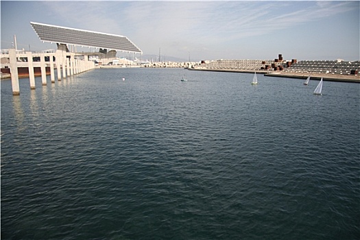 航行快艇,港口,巴塞罗那