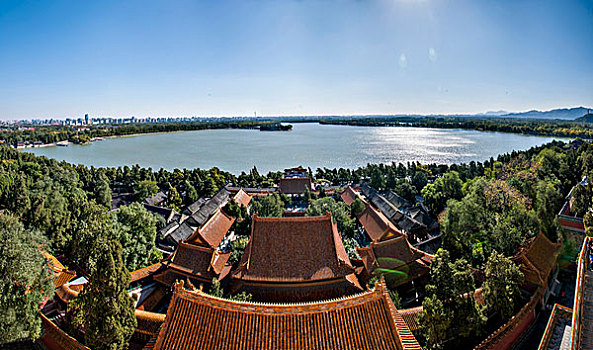 北京颐和园排云殿周边建筑群