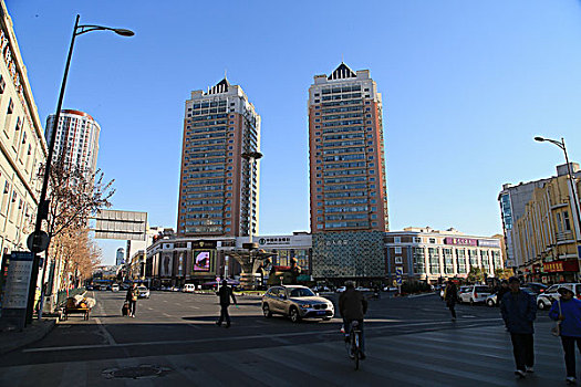 2014年10月20日哈尔滨城市建设商店美景