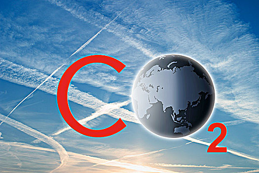 飞机,轨迹,二氧化碳,标识