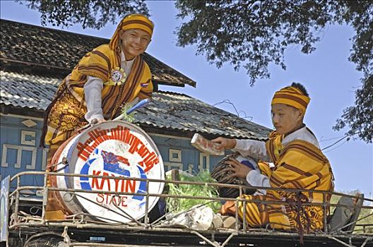 传统,音乐人,明宫,缅甸
