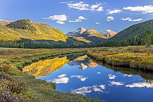 美国,犹他,国家森林,山,河,风景,画廊